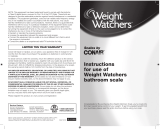 Conair Weight Watchers Operating instructions