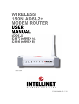Intellinet Wireless 150N ADSL2  Modem Router User manual