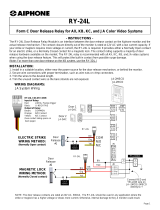 Aiphone DOOR RELEASE RELAY MODULE RY-24L User manual