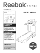 Reebok 1910 Treadmill User manual