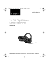 Insignia NS-WHP314 2.4 GHz Digital Wireless Stereo Headphones User manual