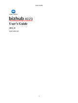 Konica Minolta Bizhub 4020 User manual