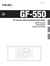 TEAC GF-550USB User manual