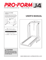 ProForm J4 831.297060 User manual