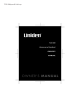 Uniden TCX800 Owner's manual