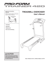 Pro-Form 20.0 Vt Treadmill User manual