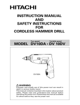 Hitachi DV 10DV User manual