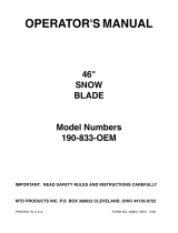 MTD 190-833-OEM User manual