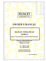 Manley MM/MC GRAMOPHONE CARTRIDGE PREAMPLIFIER User manual