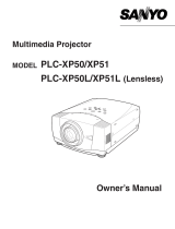 Sanyo PLC-XP50 User manual