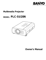 Sanyo PLC-SU20N User manual