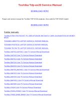 Toshiba TDP-EX20 User manual