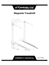 Exerpeutic Magnetic Treadmill Owner's manual