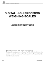 Excell Precision DIGITAL HIGH PRECISION WEIGHING SCALES User manual