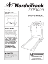 NordicTrack Exp 3000 Treadmill User manual