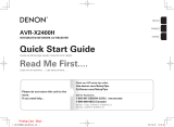 Denon AVR-X2400H Quick start guide