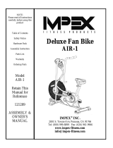 Impex Exercise Upright Fan Bike User manual
