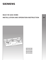 Siemens Gas hob with integrated controls User manual