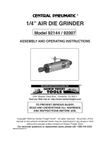 Central Pneumatic Item 92144 Owner's manual