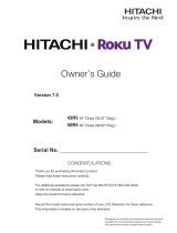 Hitachi 43 Inch Smart 4K Ultra HD Android LED TV User manual