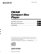 Sony CDX-F5700 User manual