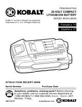 Kobalt K20-LB20A User manual
