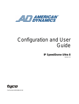 American Dynamics IP speedDome Ultra 8 Configuration And User's Manual