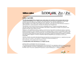 Lexmark 17F0070 - Z 22 Color Jetprinter Inkjet Printer User manual