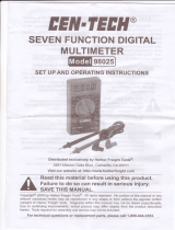 CEN-TECH 98025 Set Up And Operating Instructions Manual