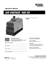Lincoln Electric Air Vantage 600 SD Operating instructions