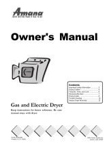 Speed Queen Gas and Electric Dryer Owner's manual