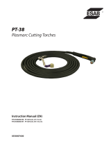 ESAB PT-38 Plasmarc Cutting Torches User manual