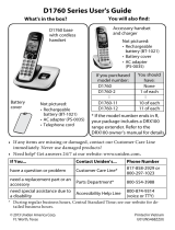 Uniden D1760-11 User manual