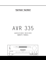 Harman Kardon AVR 335 Owner's manual