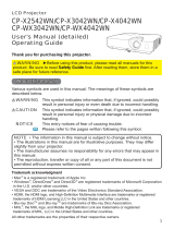 Hitachi CPWX3042WN User manual