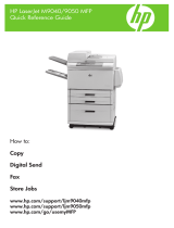 HP LaserJet M9040/M9050 Multifunction Printer series Reference guide