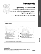 Panasonic WORKiO DP-8020P Operating Instructions Manual