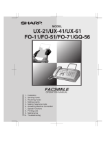 Sharp UX-41 User manual