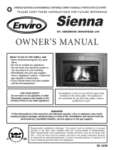 Enviro Sienna Indoor Gas Fireplace User manual