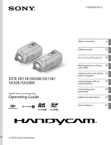 Sony DCR-SR20E User manual