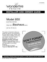 Wonderfire 850 Installer And Owner Manual