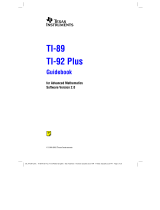 Texas Instruments TI-92 User manual