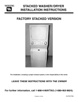 Maytag Stacked Washer/Dryer Installation Instructions Manual