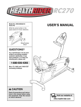 HealthRider HREX04210 User manual