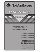 Rockford Fosgate Power T500-1bd Owner's manual