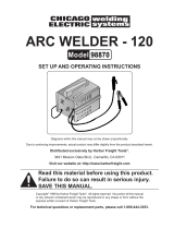 Chicago Electric Arc Welder - 120 User manual