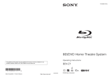 Sony bdv z7 Owner's manual