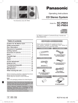 Panasonic SCPM54 Owner's manual