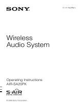 Sony AIR-SA20PK Operating instructions