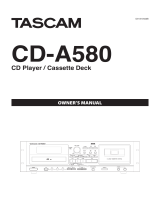 Tascam CD-A580 Owner's manual